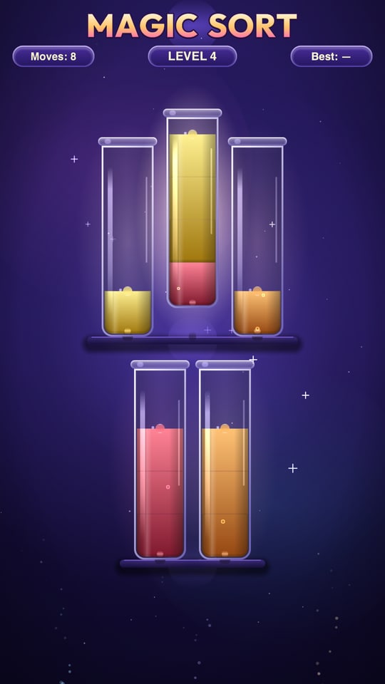 Magic Sort on a phone screen