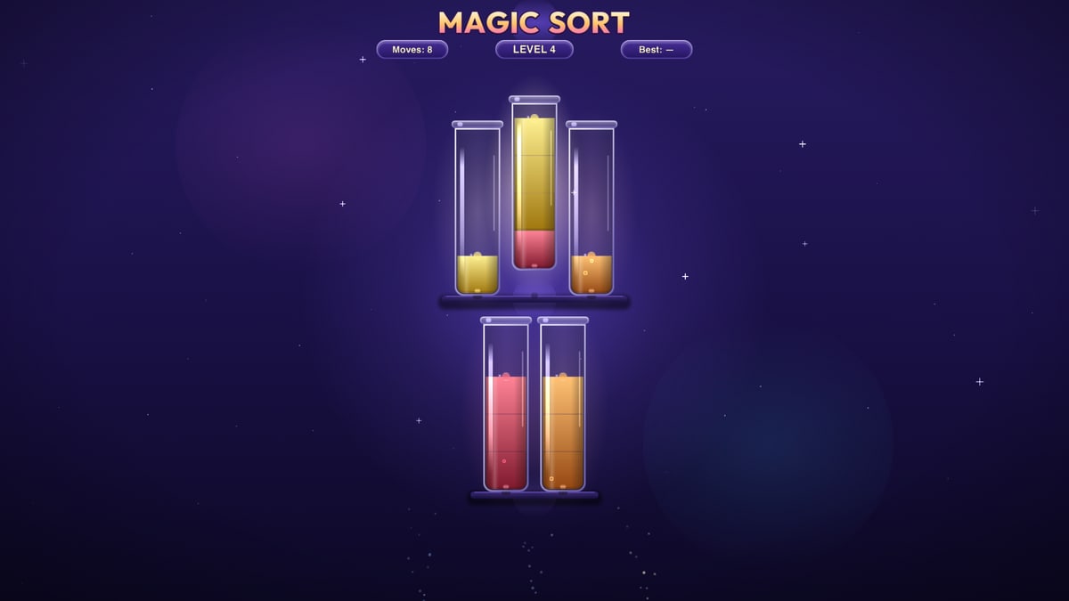 Magic Sort on a computer screen