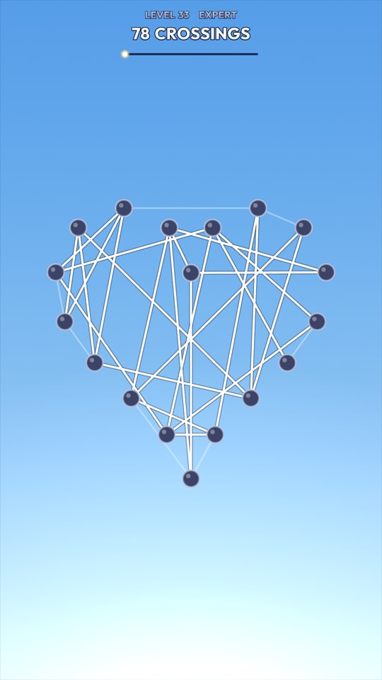 Untangle on a phone screen